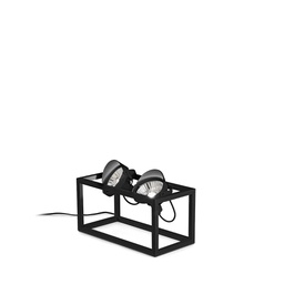 [8021696279312] Lampada da terra audio nera 380x190x190mm