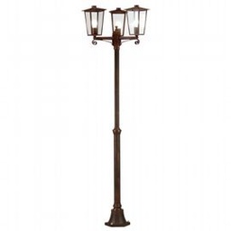 [SOV854/11] Lampada da terra in alluminio pressofuso con diffusori in vetro trasparente - Altezza max 185mm - IP43 - 3 lampade da 60W ruggine