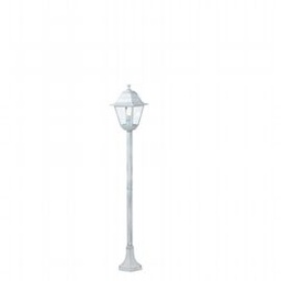 [SOV954/37] Lampada da terra in alluminio pressofuso con diffusori in vetro trasparente biancoargento