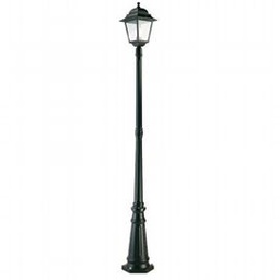 [SOV332/06] Lampada da terra in alluminio pressofuso con diffusori in vetro trasparente nero