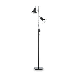 [8021696061139] Lampada da terra nero D 220 x H 1540 mm