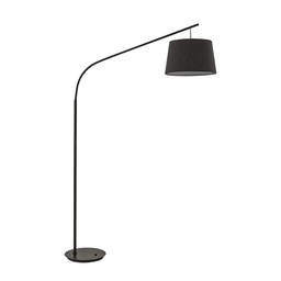 [8021696110363] Lampada da terra nero L 1180 x H 1970 x P 400 mm