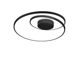 [8021696304526] Lampada soffitto OZ D600xH180mm nera DALI