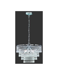 [TRIOR13473006] Lampadario Orient 3 Luci E14 Cromo Ø42 cm Pendenti Decorativi Trio Lighting