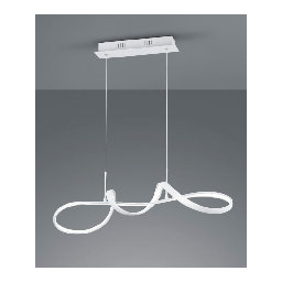 [2002678] Lampadario Perugia Bianco Design Moderno Intreccio Led Dimmer 4000K Trio Lighting