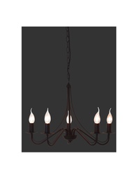 [TRIOR1198-24] Lampadario Rustico Country Ruggine 5xE14 Ø55 cm Trio Lighting