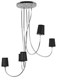 [V9158000000] Lampadario Silver 5 luci