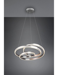 [TRIO326210107] Lampadario Vortice Moderno Yara Nichel Led Dimmer Trio Lighting