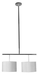 [V9158040000] Lampadario a 2 cappelli cilindro  cm. 70 x 30 h 150