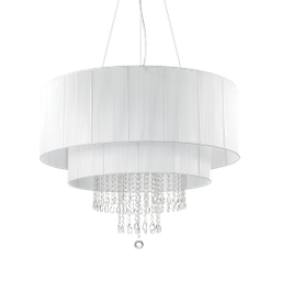 [8021696165011] Lampadario a sospensione 10 luci bianco D 90 x H 80 cm