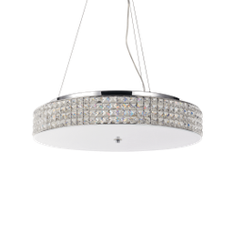 [8021696093062] Lampadario a sospensione 12 luci cromo D 60 x H 12,5 cm