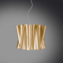 [FOLIO/S/40/NGLD] Lampadario a sospensione FOLIO paralume in Polilux Oro diametro 40x h37 cm