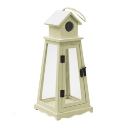 [V50307900BI] Lanterna balsa bianca cm 15x15h35