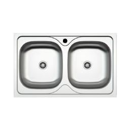 [FZ97466] Lavello incasso cucina MP862V acciaio 86x50 cm due vasche