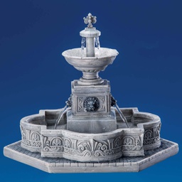 [1930808] Lemax Modular Plaza-Fountain - Plaza-Fontana Modulare Gioco invernale decorazione per villaggio Natale