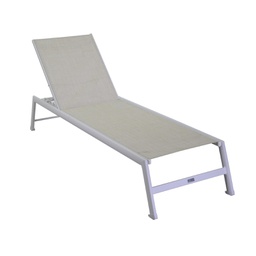 [V6457920000] Lettino in alluminio Claveland bianco