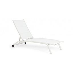 [B0663138] Lettino in alluminio con ruote Cleopas bianco-bianco