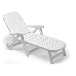 [2002170] Lettino in resina california cm 80x190 h 98 bianco