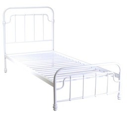 [V6435250000] Letto metallo bianco singolo cm 90 x h 200