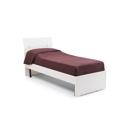 [A10023] Letto singolo bianco frassinato per cameretta cm 200x85xH 98