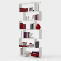[CAP94616] Libreria arredo bianca ufficio salotto cm 80 x 25x 192 h