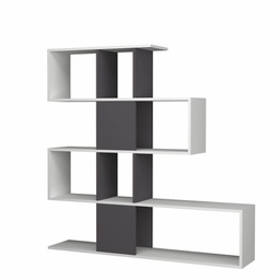 [1953576] Libreria bianco ghisa 145x145x29 cm. AKTIF