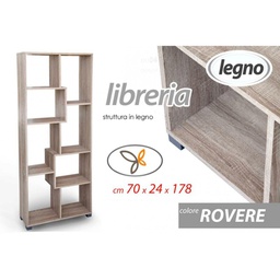 [GIC623424] Libreria design cameretta ufficio rovere cm 70 x 24 x 178 h