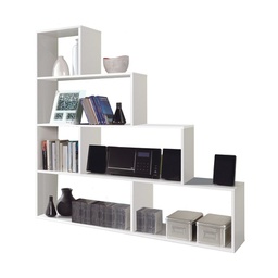 [CAP95684] Libreria design divisorio bianco a cubo cm 145 x 29 x 145 h