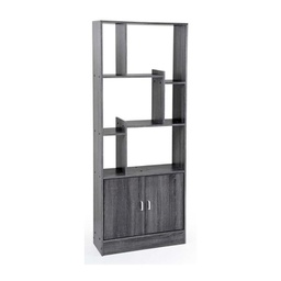 [GIC750922] Libreria destrutturata ufficio con vano chiuso grigia cm 70 x 24 x 170