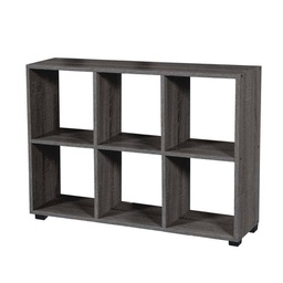 [GIC769429] Libreria rettangolare divisorio sei cubi posti grigio 90x24x60