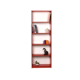 [1920087] Libreria ufficio salotto scaffale con ripiani rossa  cm 58x23xh.170