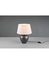 [TRIOR50601901] Lume Da Tavolo Abby 1xE27 Ceramica E Paralume Bianco Trio Lighting