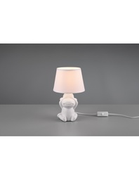 [TRIOR50851001] Lume Da Tavolo Abu Ceramica Scimmietta &quot;Non Vedo&quot; Bianco Trio Lighting