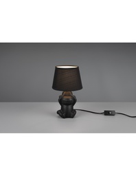 [TRIOR50851002] Lume Da Tavolo Abu Ceramica Scimmietta &quot;Non Vedo&quot; Nero Trio Lighting