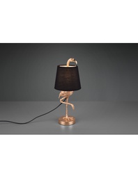 [TRIOR50251079] Lume Decorativo Fenicottero Oro e Paralume Nero Lola Trio Lighting