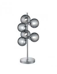[TRIO507690606] Lume Moderno Cromo Alicia 6 Sfere Vetro Soffiato Fumé Trio Lighting