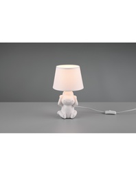[TRIOR50861001] Lume Scimmietta Ceramica Bianca &quot;Non Sento&quot; Nilson Trio Lighting