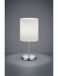[TRIOR50491001] Lume Tavolo Jerry Cromo Paralume Bianco Ø13 cm Trio Lighting