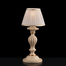[BL180-LT-AV] Lume comodino legno e pasta di legno avorio e foglia oro 1 luce
