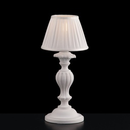 [BL180-LT-BCO] Lume comodino legno e pasta di legno bianco shabby 1 luce