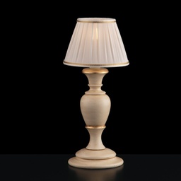 [BL172-LT-AV] Lume legno e pasta di legno avorio e foglia oro 1 luce cm 36