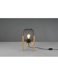 [TRIOR50561032] Lumetto Calimero 1xE27 Treppiedi Legno E Rete Metallo Trio Lighting