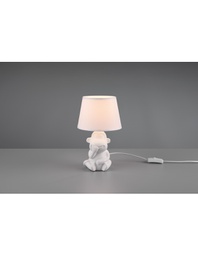 [TRIOR50891001] Lumetto Chita Ceramica Scimmietta &quot;Non Parlo&quot; Bianco Trio Lighting