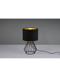 [TRIOR50931002] Lumetto Chuck Base Metallica Geometrica Paralume Nero E Oro Trio Lighting