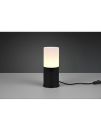 [TRIO510600101] Lumetto Cilindrico Robin Metallo Nero Vetro Bianco Trio Lighting