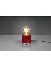 [TRIOR50691010] Lumetto Comodino Judy Velluto Rosso Ø11 cm Trio Lighting