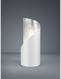 [TRIOR50161031] Lumetto Lampada Da Tavolo 1xE14 Frank Bianco E Argento Ø10 cm Trio Lighting