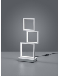 [TRIO527710305] Lumetto Lampada Da Tavolo Led Sorrento 3 Quadrati H50 cm Alluminio Trio Lighting
