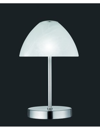 [TRIOR52021107] Lumetto Led Queen Dimmerabile Nichel Paralume Vetro Alabastro Trio Lighting
