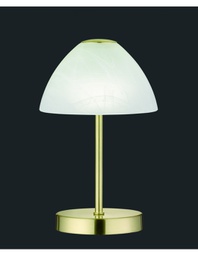 [TRIOR52021108] Lumetto Led Queen Dimmerabile Ottone Paralume Vetro Alabastro Trio Lighting